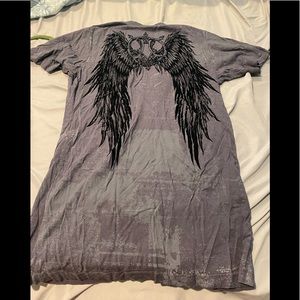 Affliction wing T-shirt large used